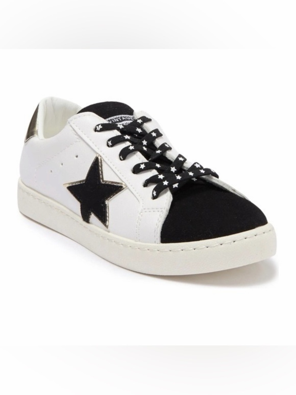 Vintage Havana Star Accent Black & White Sneakers Size 7